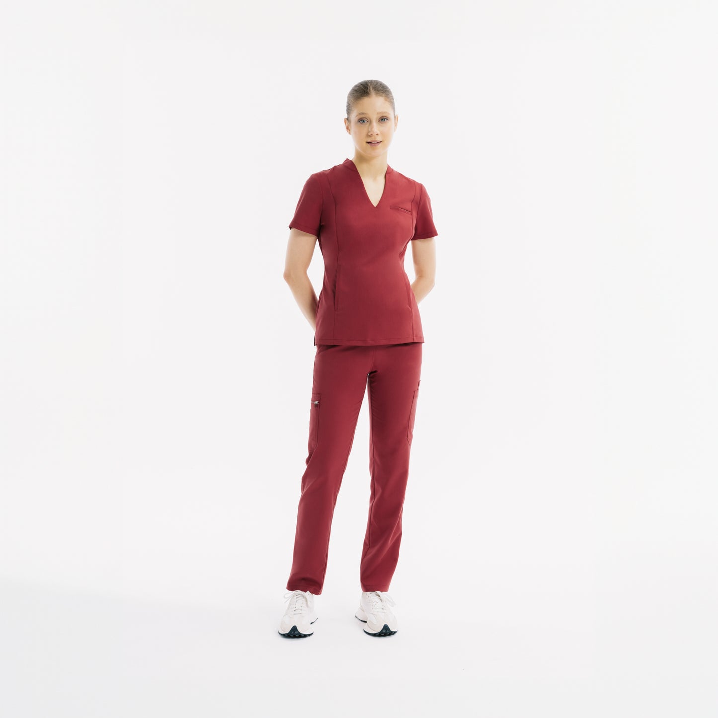 Maya Slim Chili Scrub Pants