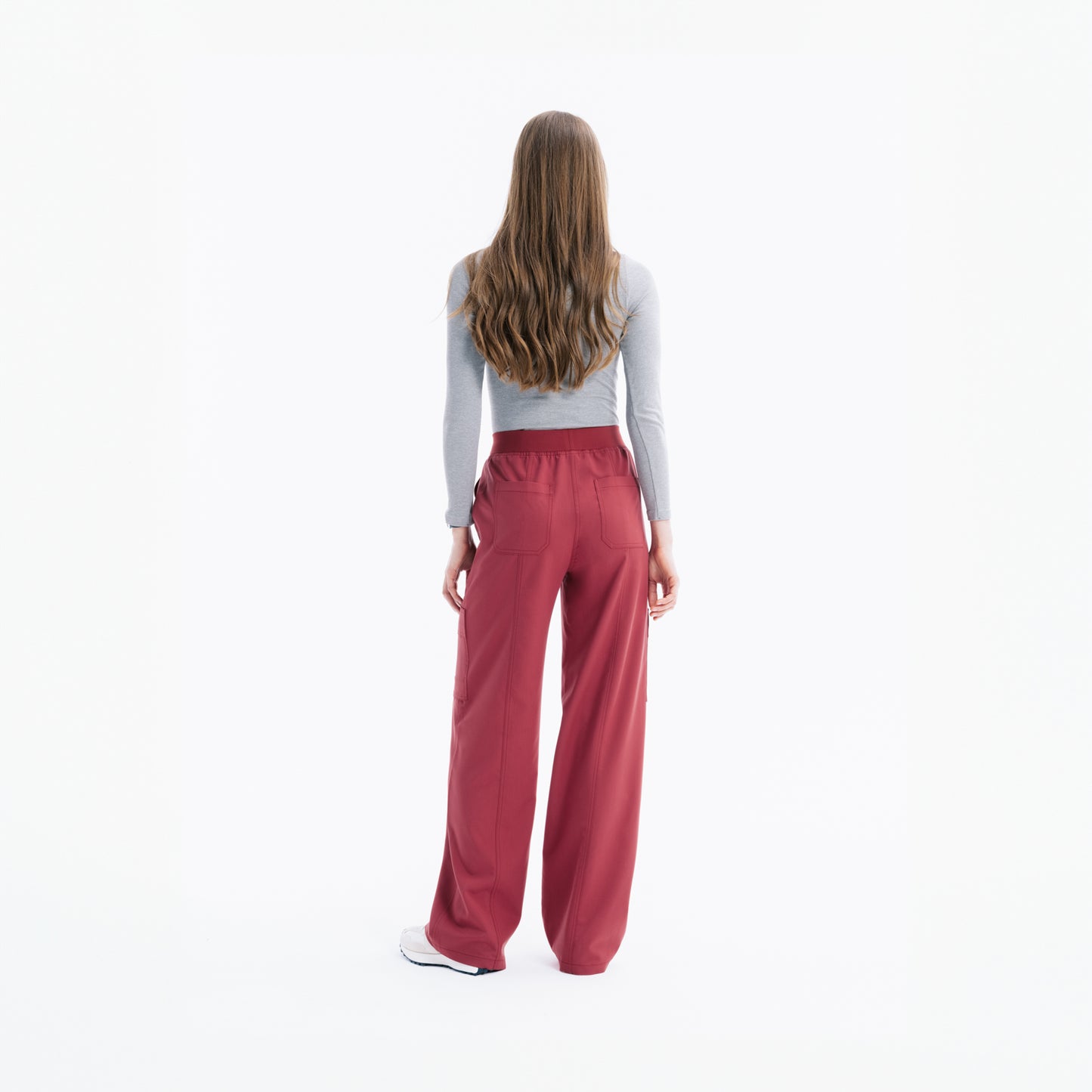 Freya Wide Leg Chili Scrub Pants