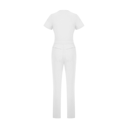 Sunray Slim Scrubs White Tulum