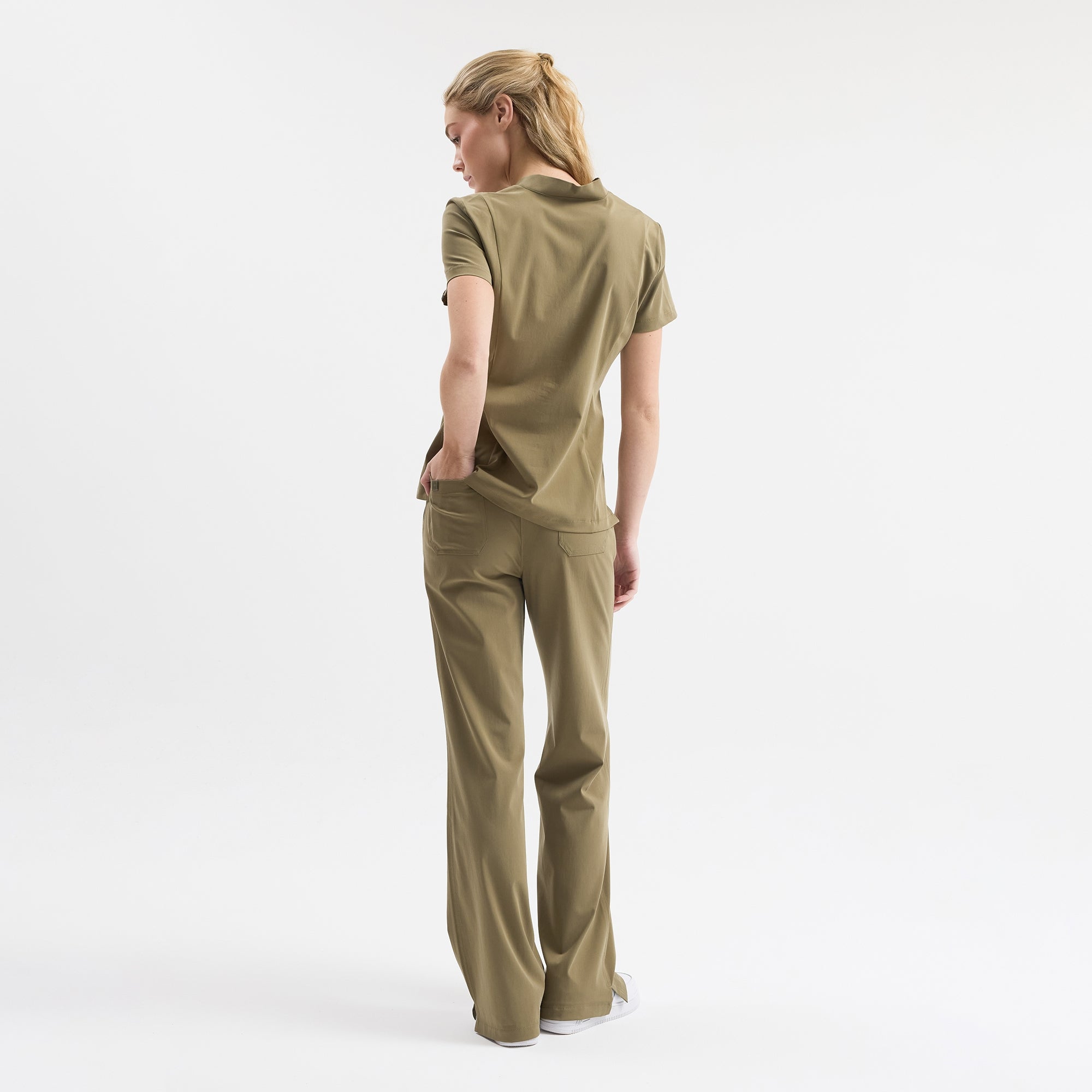 Chicago Beli Lastikli Hunter Green Scrub Pantolon