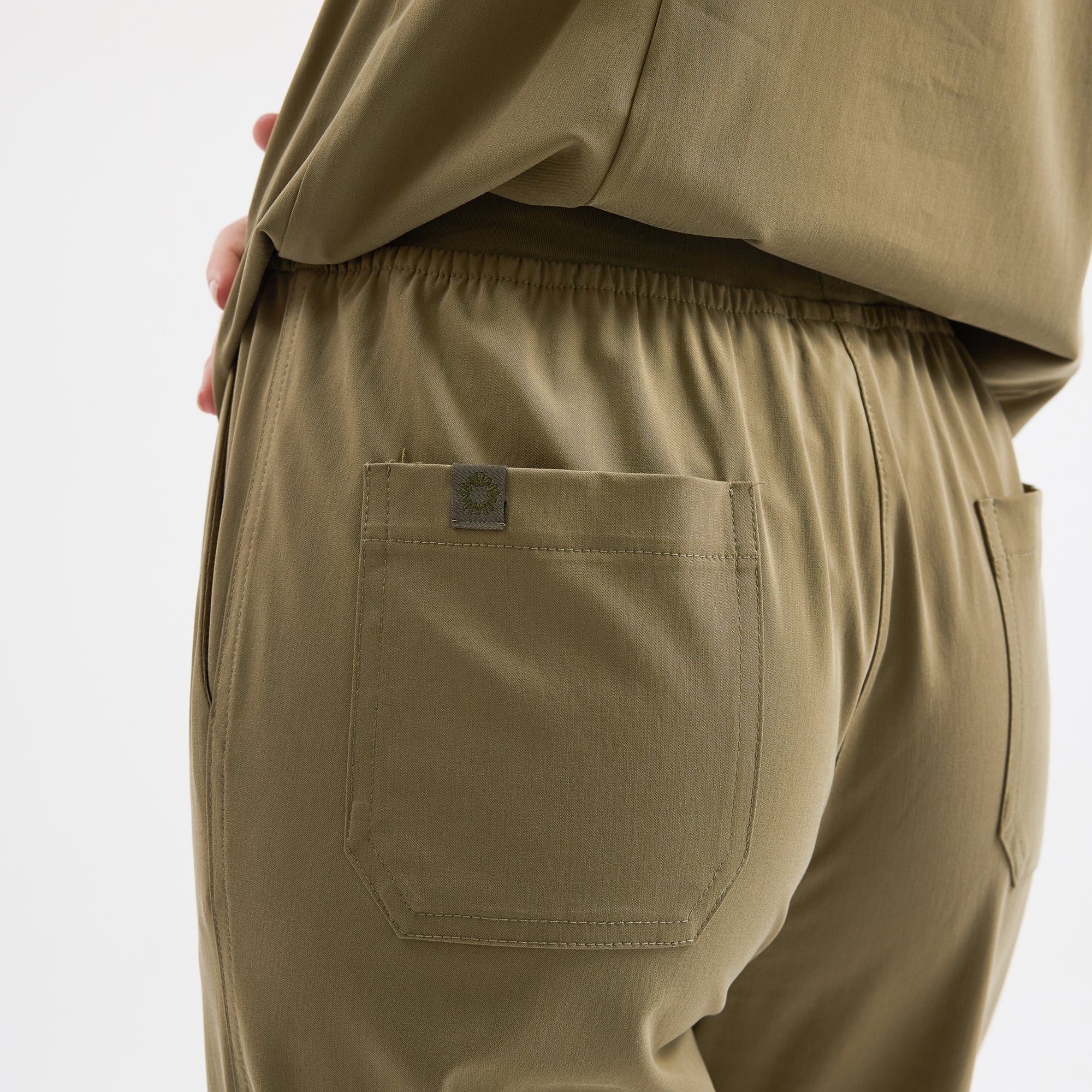 Chicago Beli Lastikli Hunter Green Scrub Pantolon