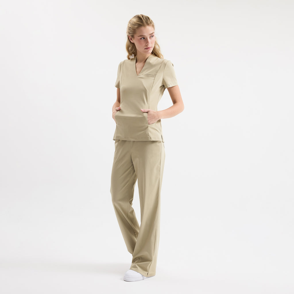 Chicago Beli Lastikli Marl Scrub Pantolon