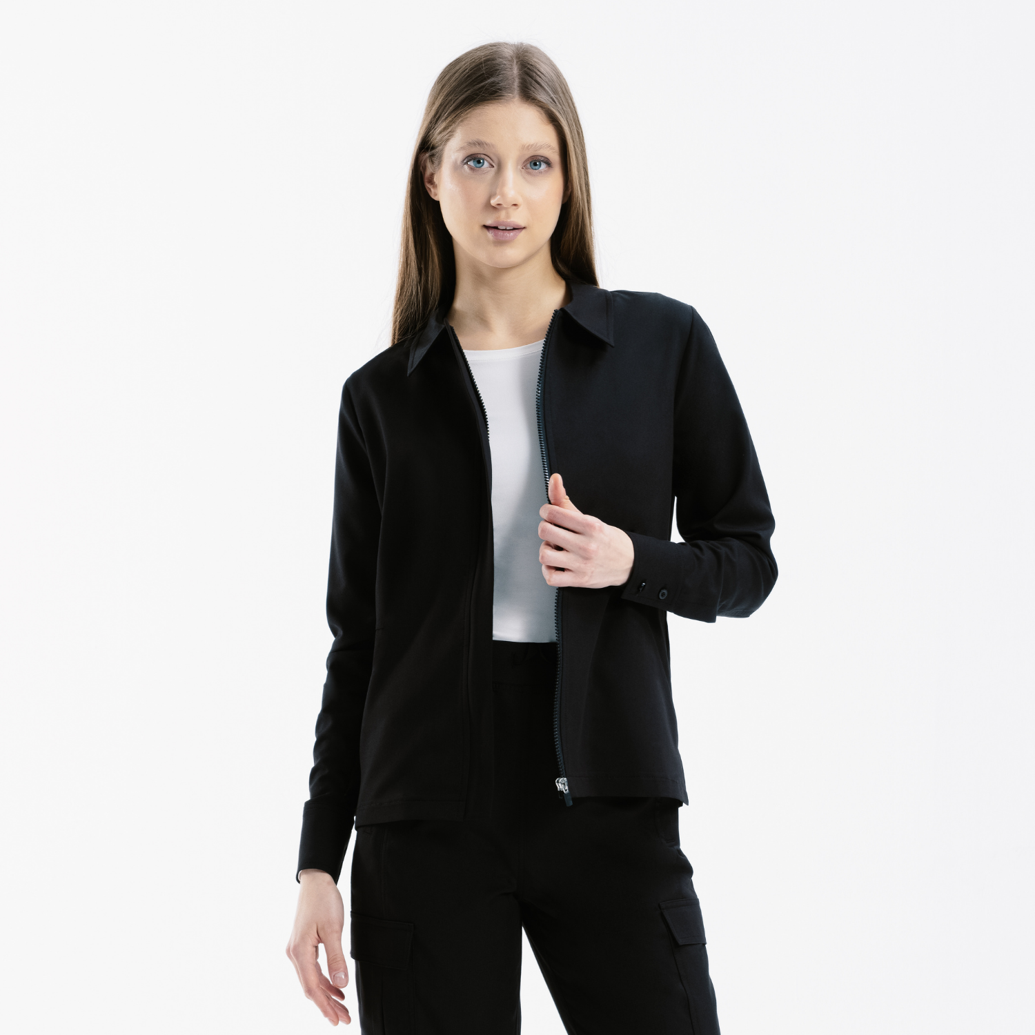 Echo Uzun Kollu Black Scrub Ceket