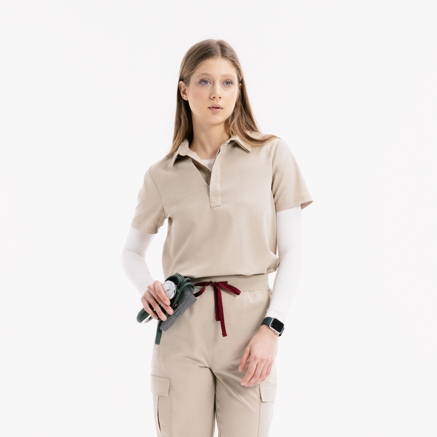 Enzo Kısa Kol Marl Scrub Üst