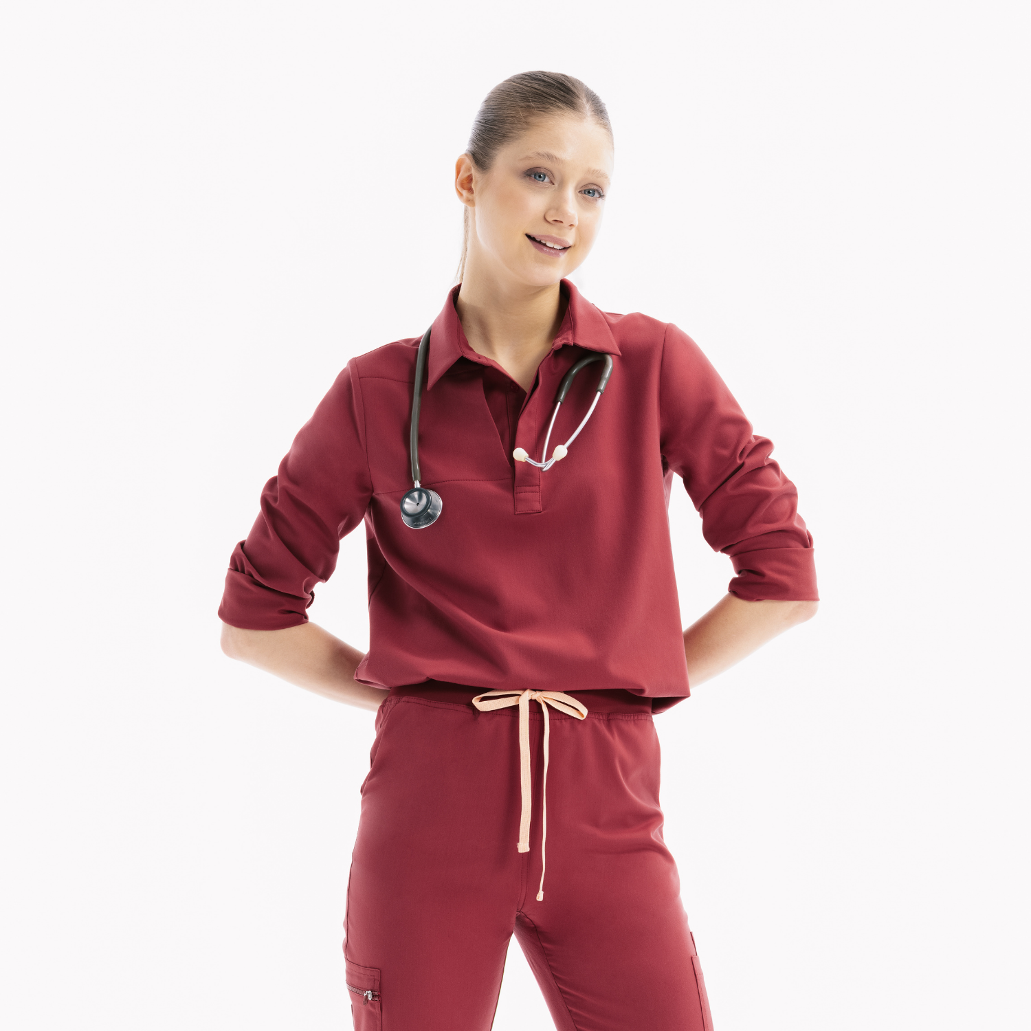 Enzo Uzun Kol Chili Üst - Medikal Scrubs - Rhow Shop - Medikal Giyim - Doktor Üniforma