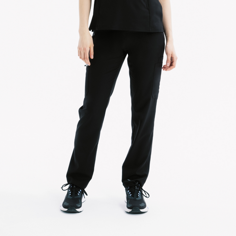 Maya Slim Black Scrub Pantolon