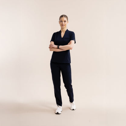 Bloom Navy Scrub Top