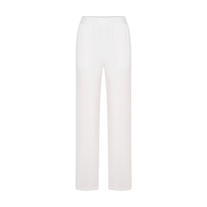 Chicago Beli Lastikli White Scrub Pantolon