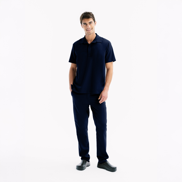 Enzo Oversized Navy Scrub Üst