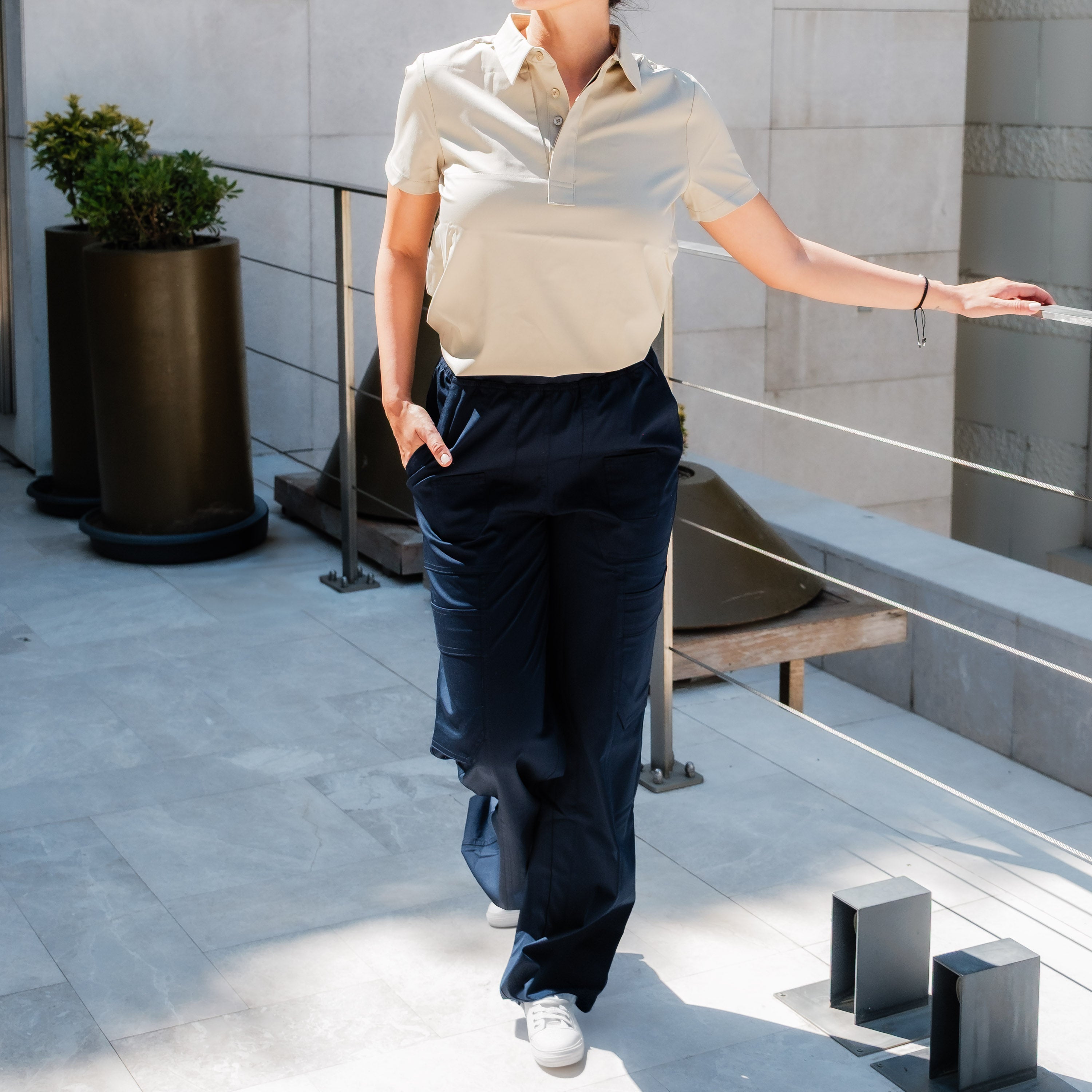 Freya Bol Paça Navy Scrub Pantolon