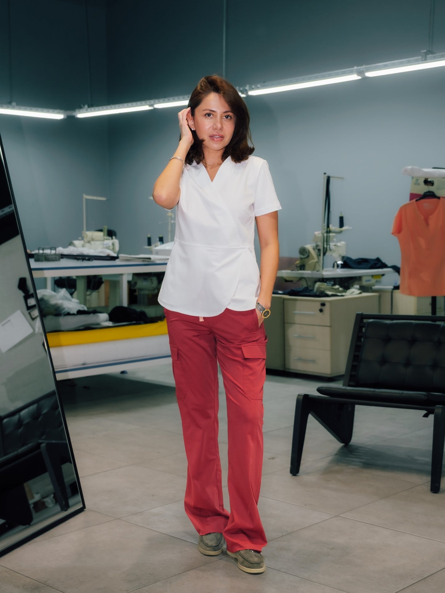 Soleil Scrubs White Üst