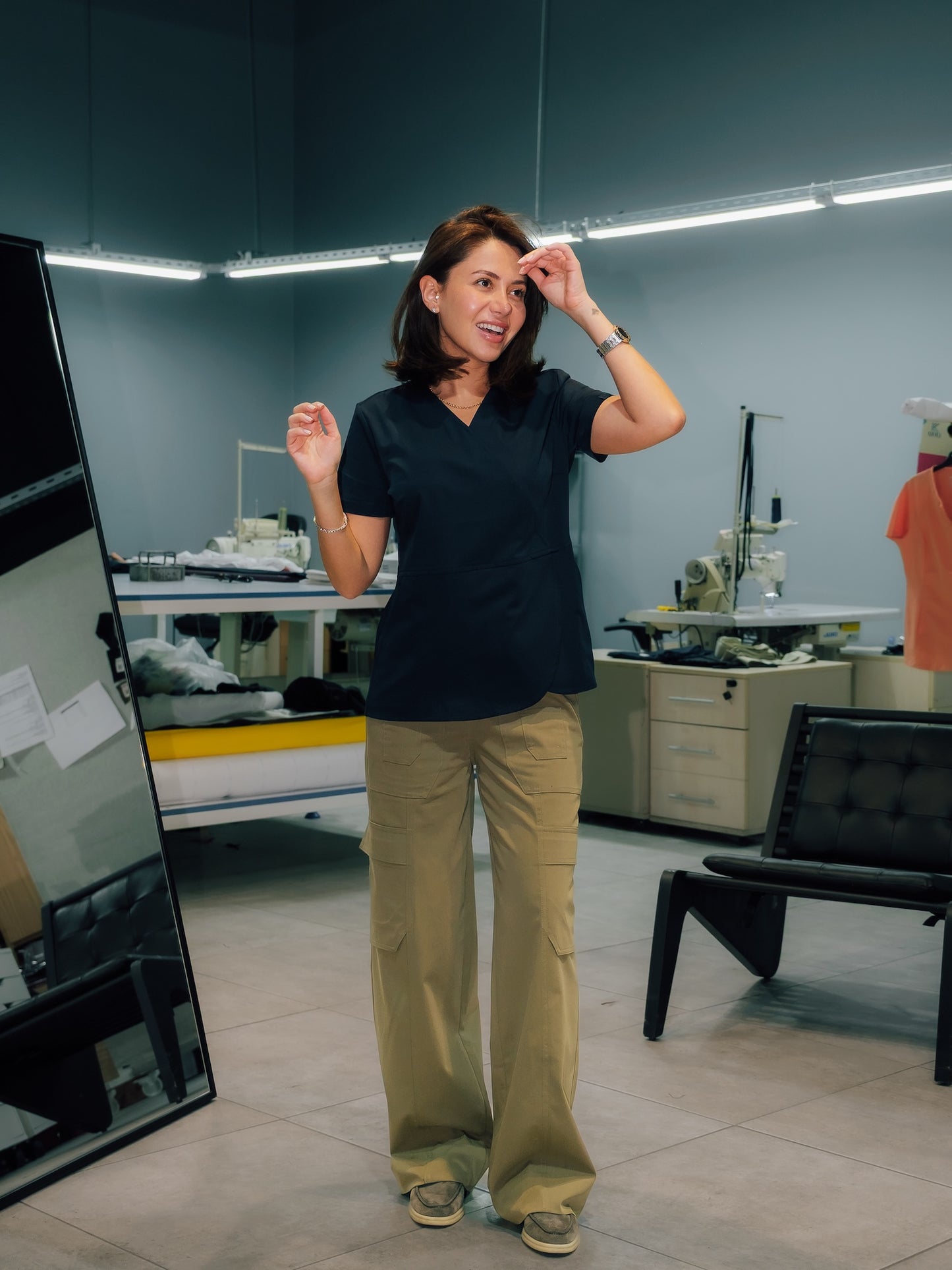 Soleil Scrubs Navy Üst