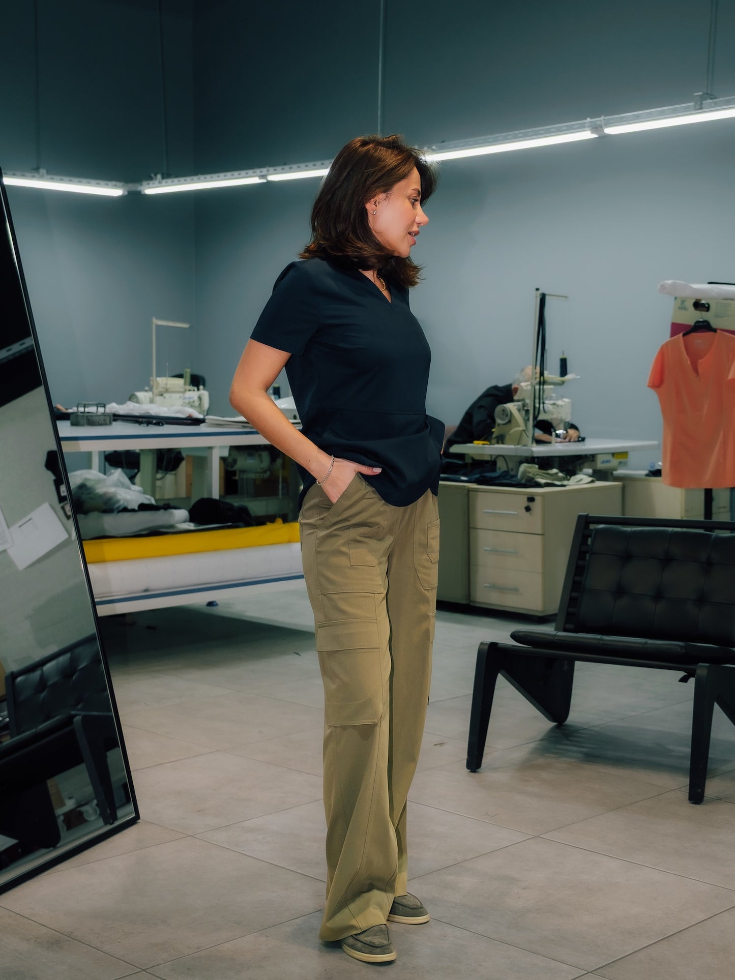 Soleil Scrubs Navy Üst