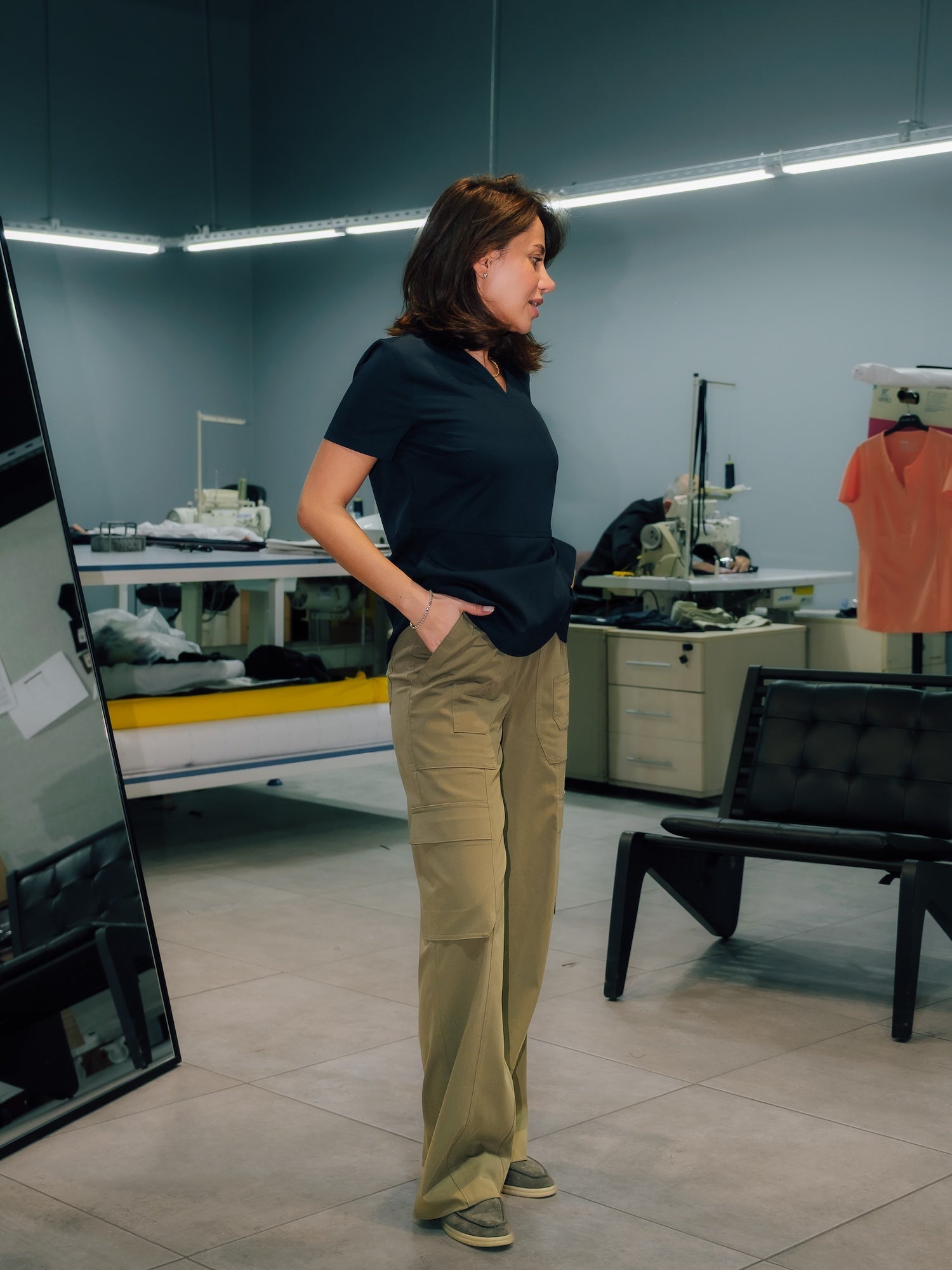 Soleil Scrubs Navy Üst