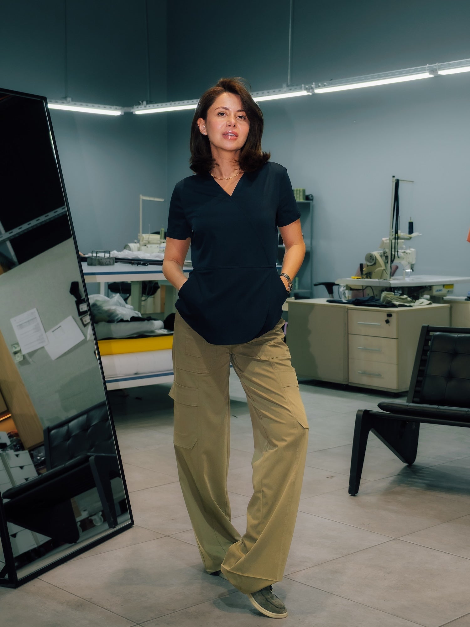 Soleil Scrubs Navy Üst