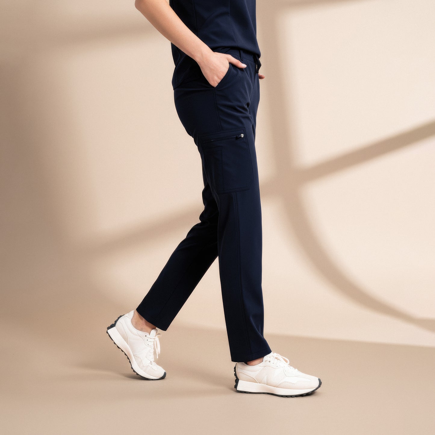 Maya Slim Navy Scrub Pants