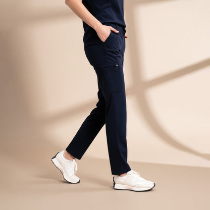Maya Slim Navy Scrub Pants