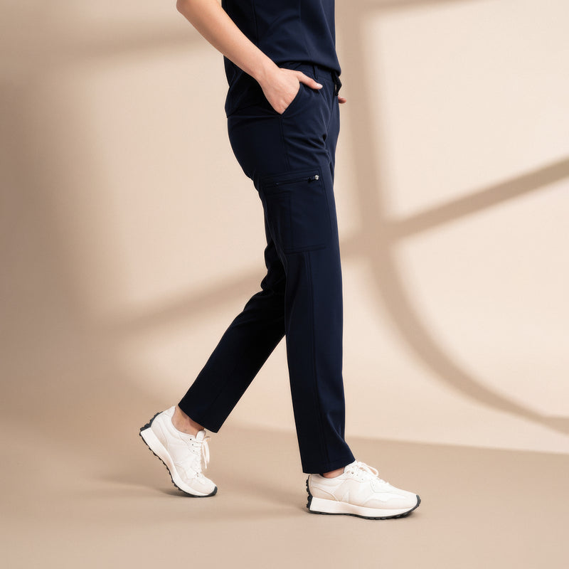 Maya Slim Navy Scrub Pantolon
