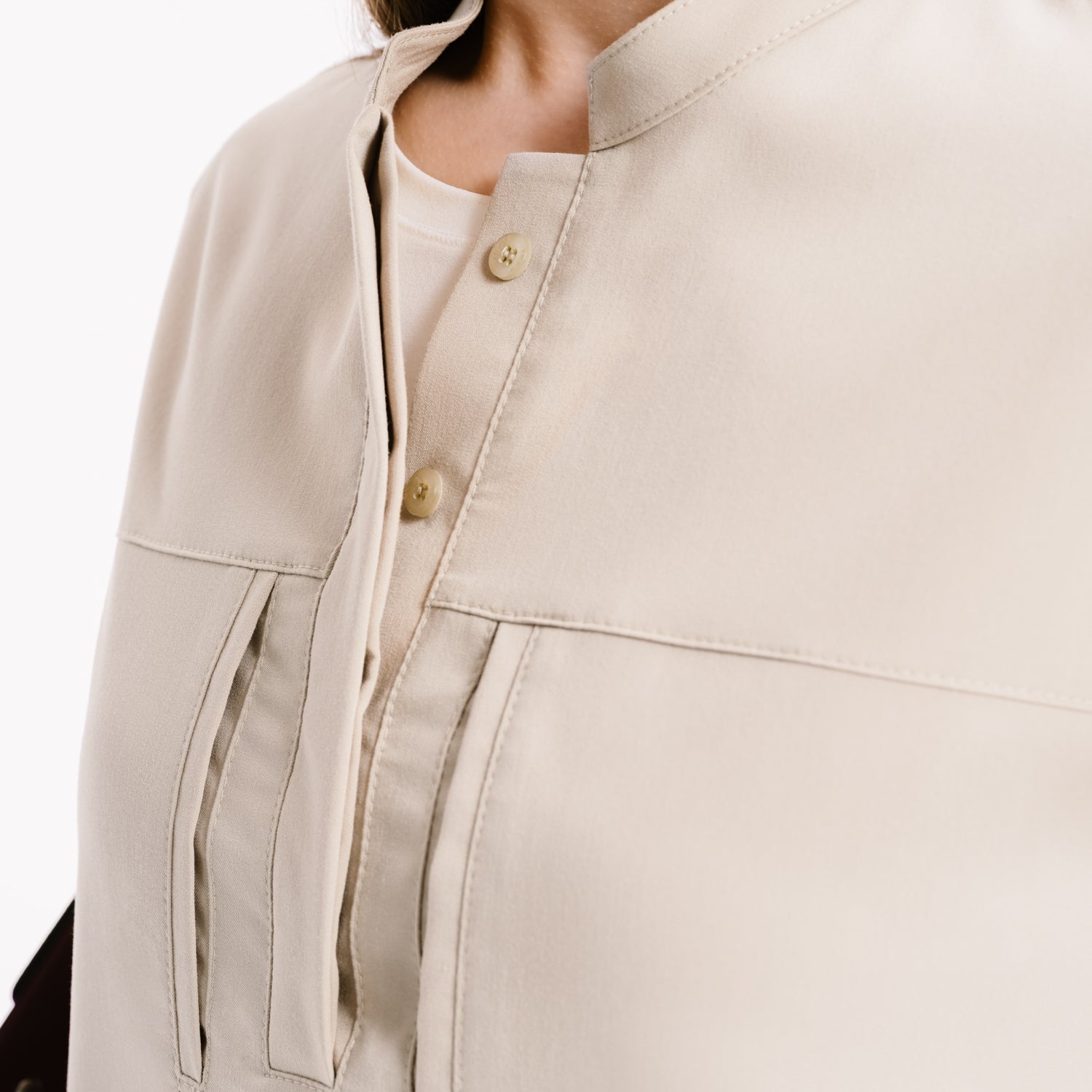 Verve Mandarin Yaka Marl Scrub Üst