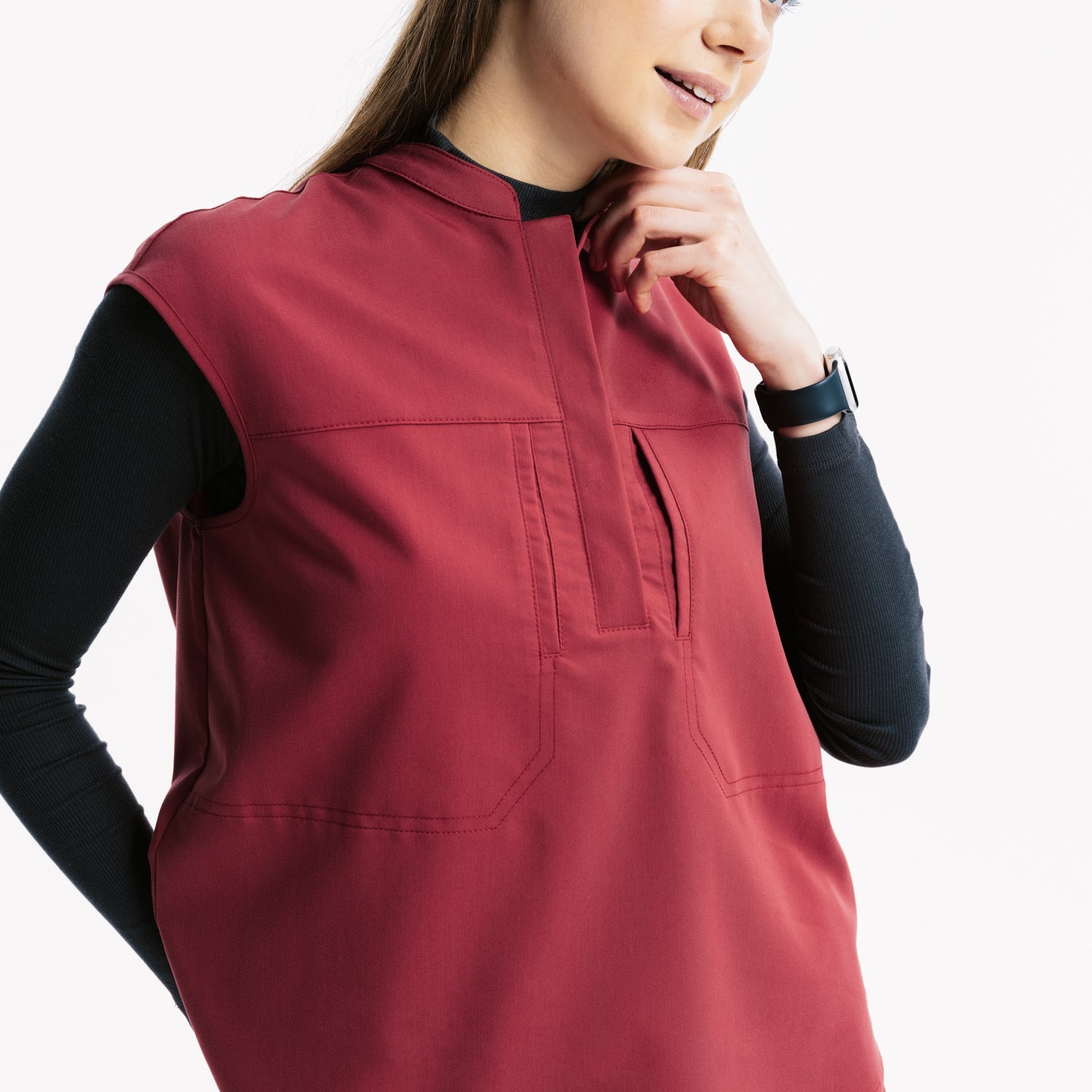 Verve Mandarin Yaka Chili Scrub Üst - Rhow Shop - Medikal Giyim - Doktor Üniforma