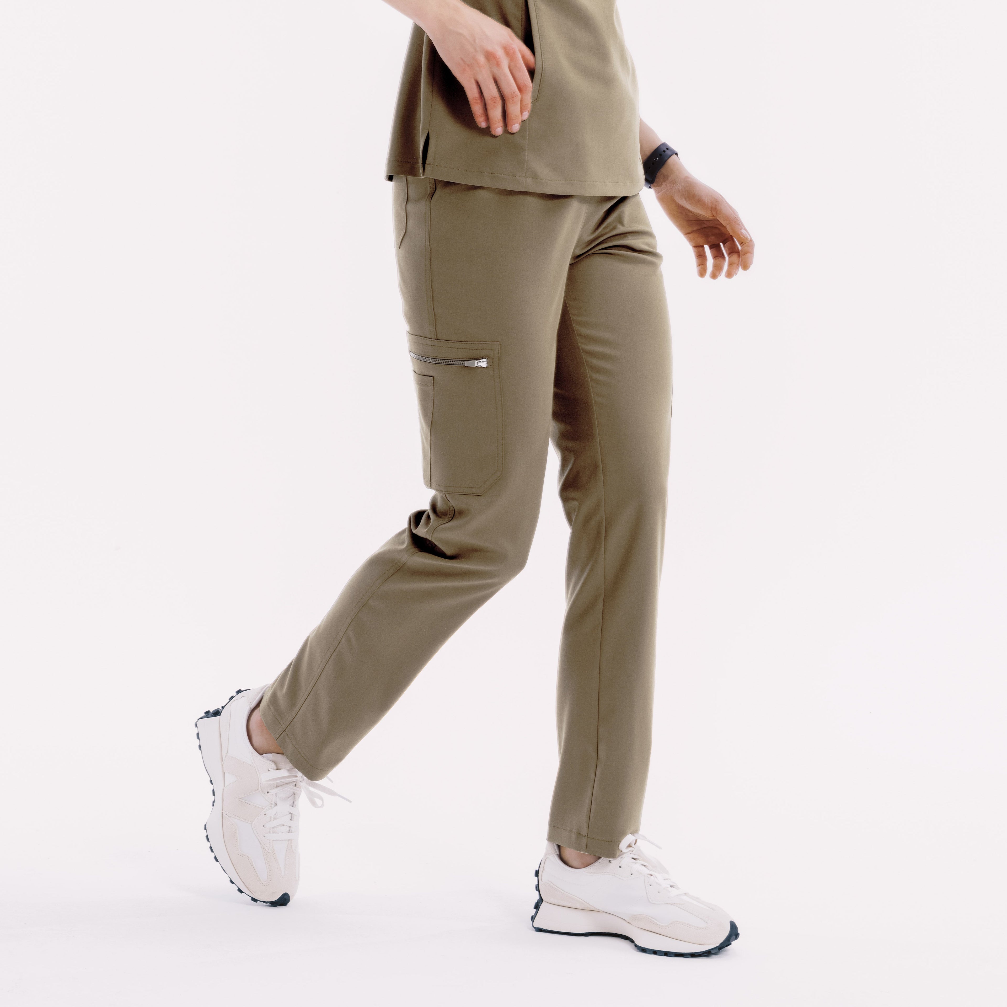 Maya Slim Hunter Green Scrub Pantolon