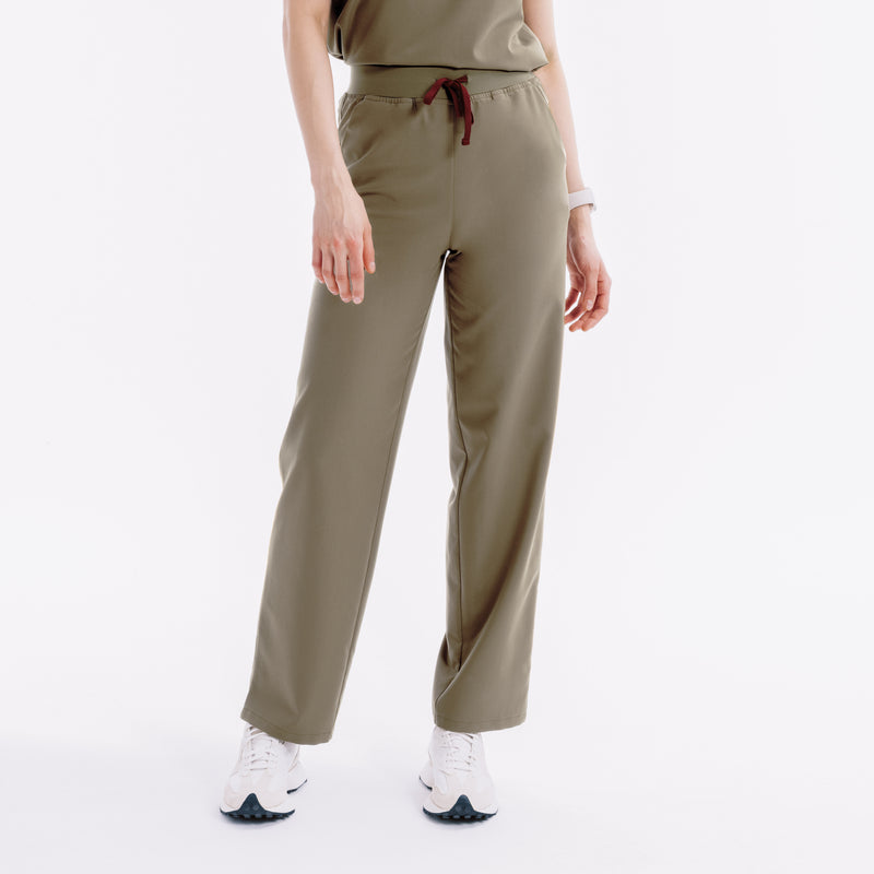 Chicago Beli Lastikli Hunter Green Scrub Pantolon