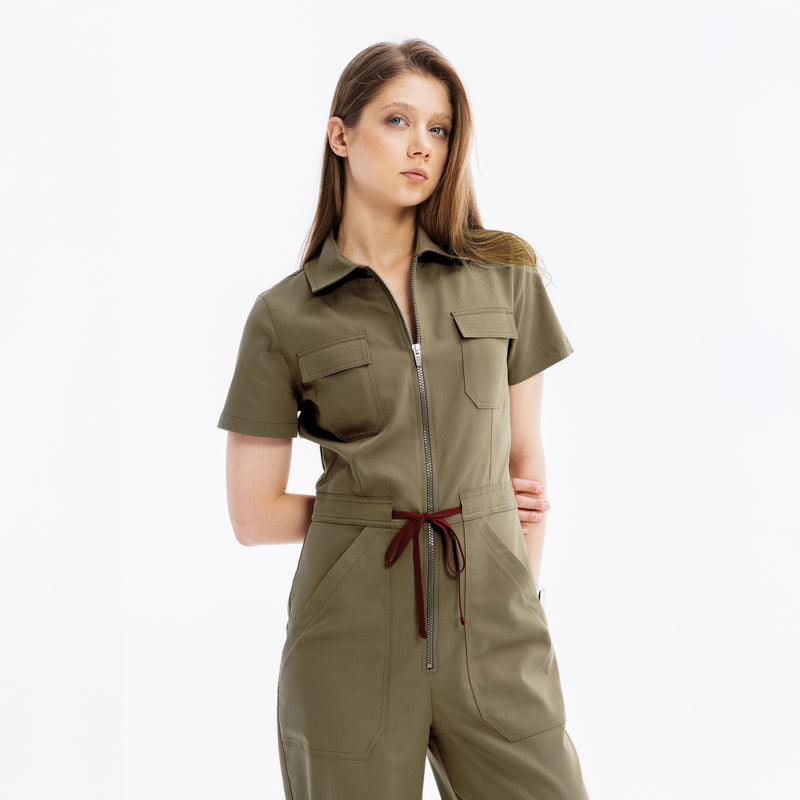 Serene Hunter Green Scrub Overalls