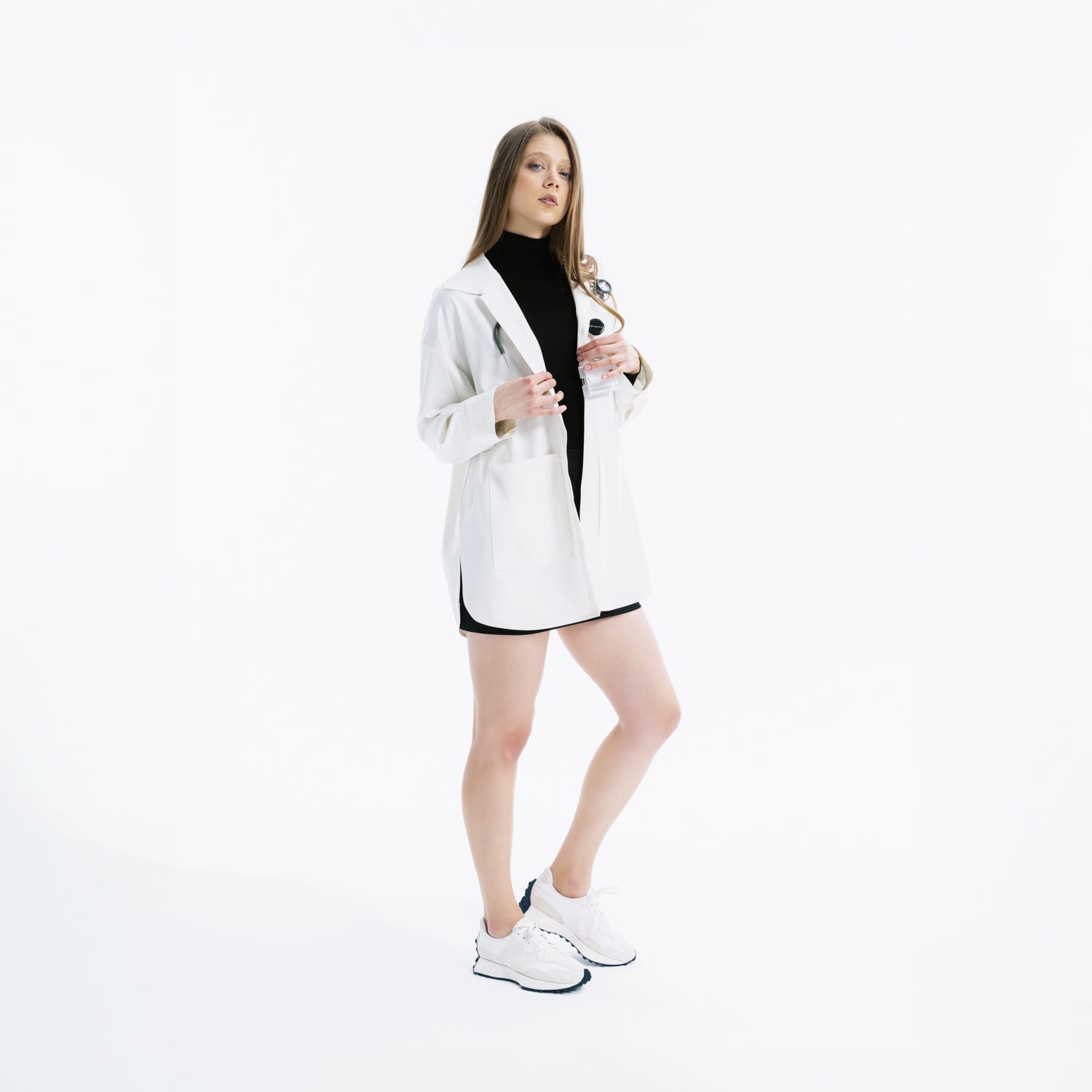 Genius Beige Laboratuvar Ceketi - Rhow Shop - Medikal Giyim - Doktor Üniforma