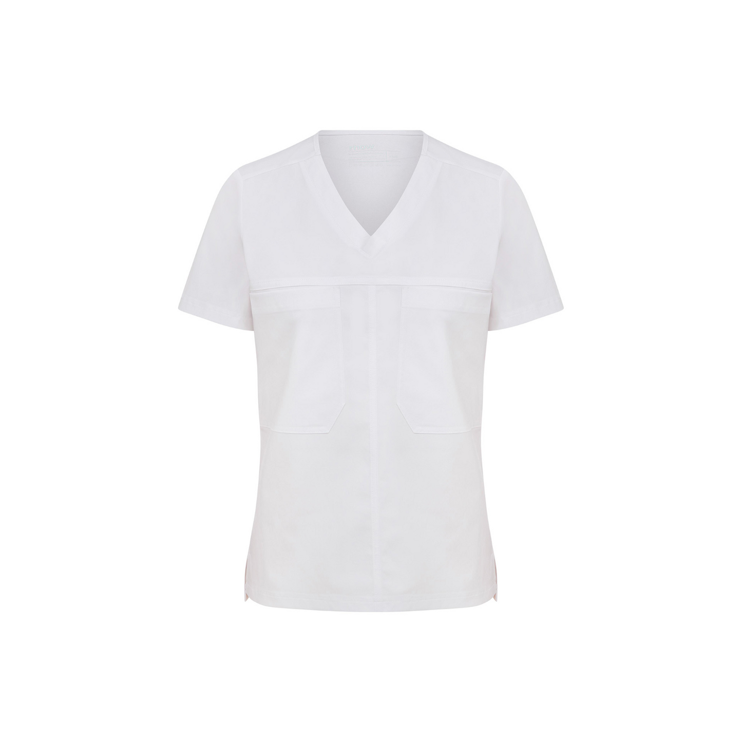 Ezra İki Cepli White Scrub Üst