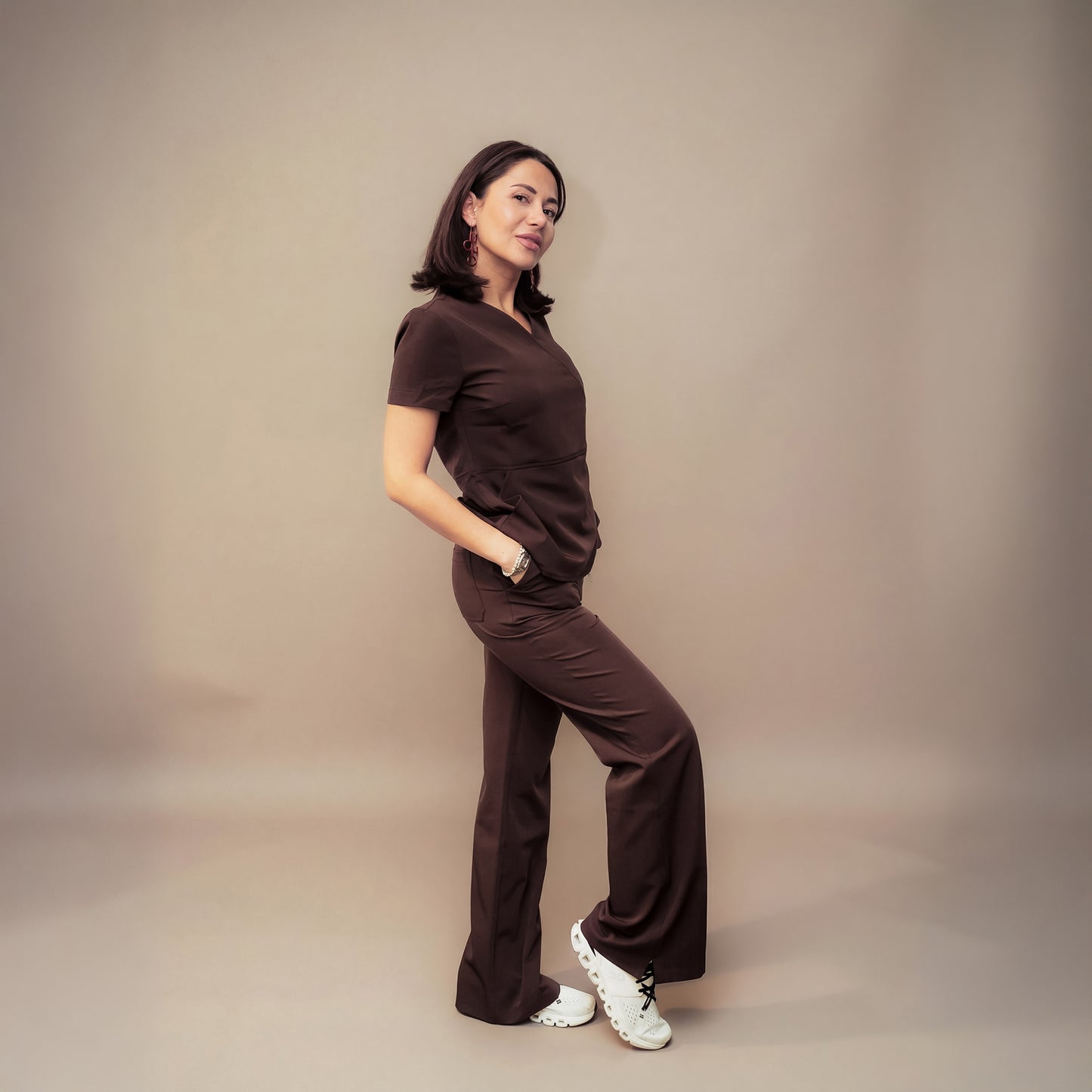 Soleil Scrubs Üst Cocoa