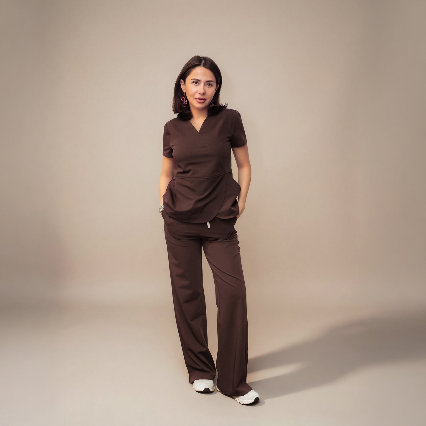 Soleil Scrubs Üst Cocoa