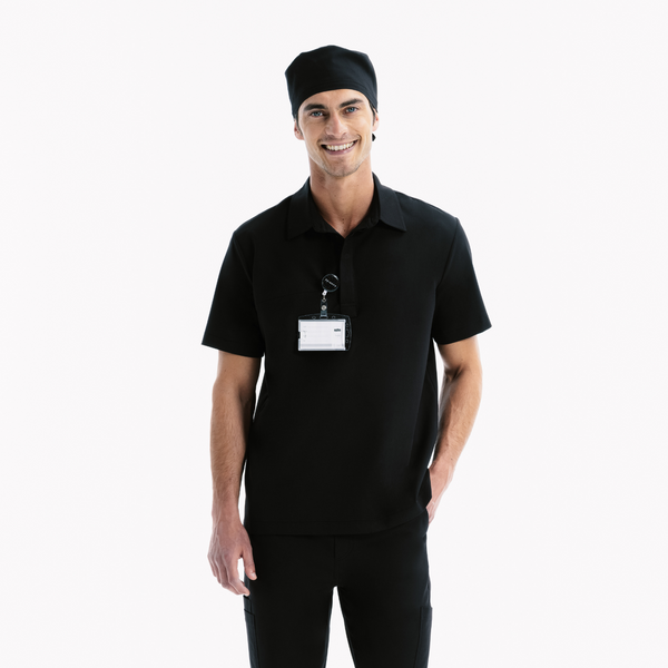 Enzo Oversized Black Scrub Üst